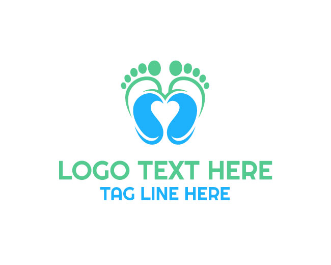 Baby Love Footprint Joy Steps Logo