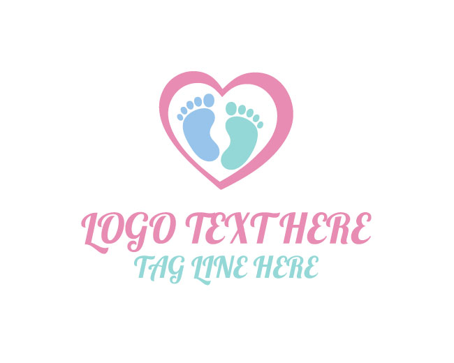 Baby Love Footprint Golden Steps Logo