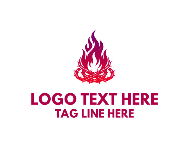 Barbed Wire Flame Ignite Spiral Logo
