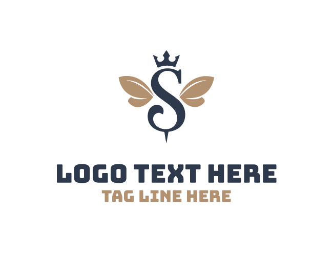 Letter S Bee Honey Spark Logo