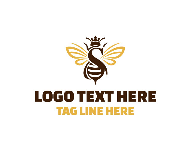  Letter S Bee Honey Orbit Logo