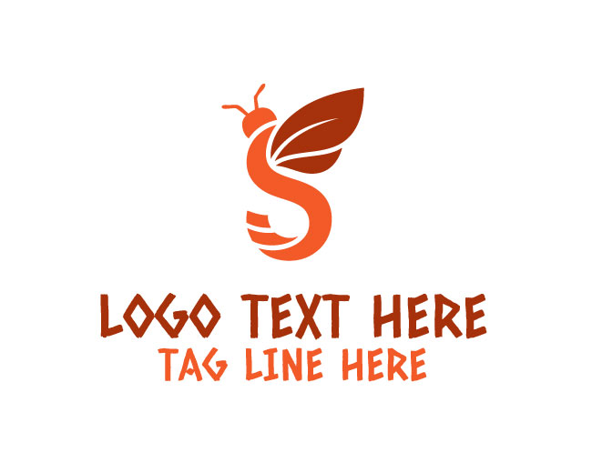 Letter S Bee Wing Flare Logo