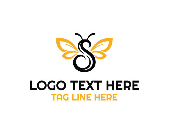 Letter S Bee Buzz Motion Logo