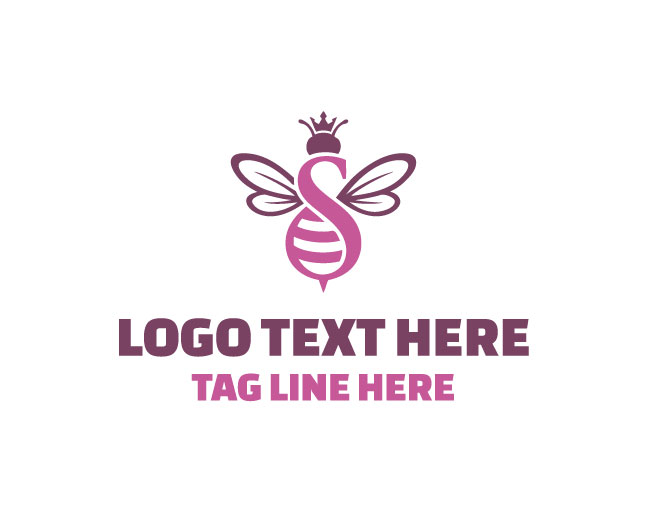 Letter S Bee Honey Flare Logo