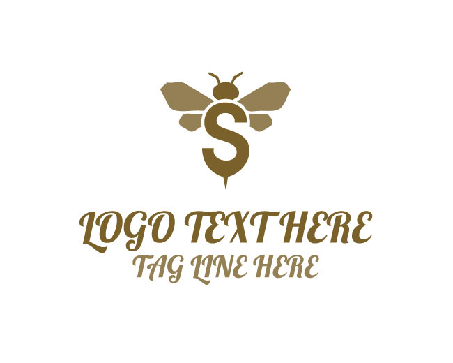 Letter S Bee Fusion Logo