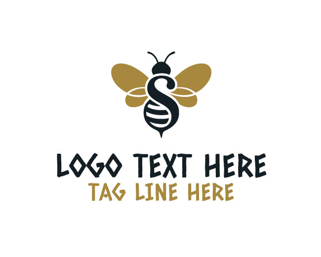 Letter S Bee Hive Glow Logo