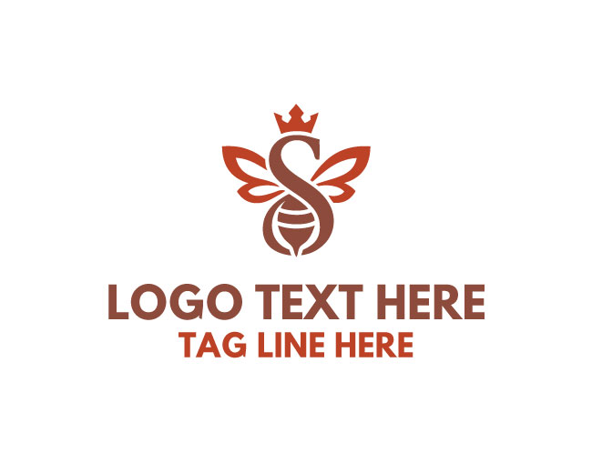 Letter S Bee Logo