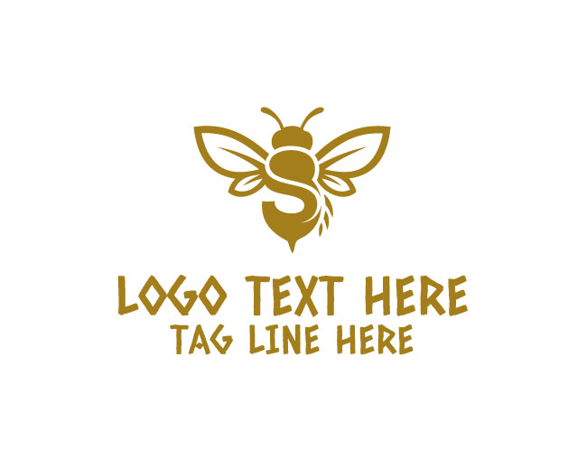 Letter S Bee Honey Trail Logo