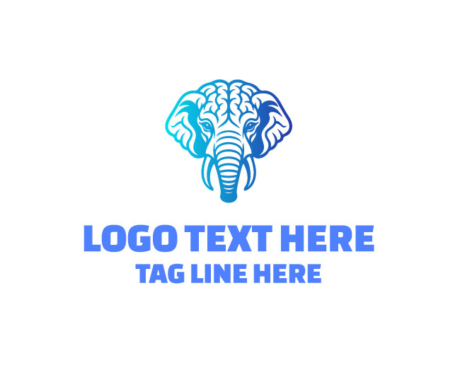 Mind Elephant Think Tusk Logo