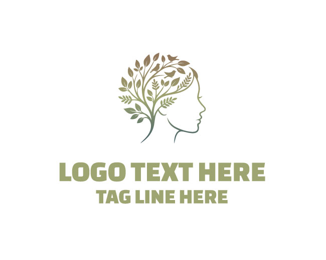 Nature Head Earth Thought Logo