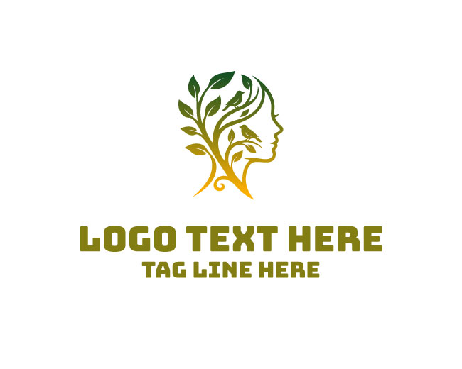  Nature Head Earth Leaf Logo