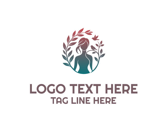  Nature Head Eco Soul Logo