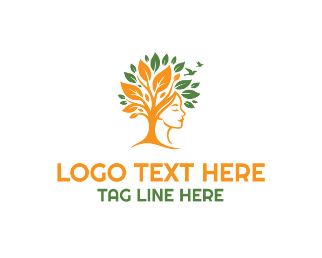 Nature Head Tree Vision Logo