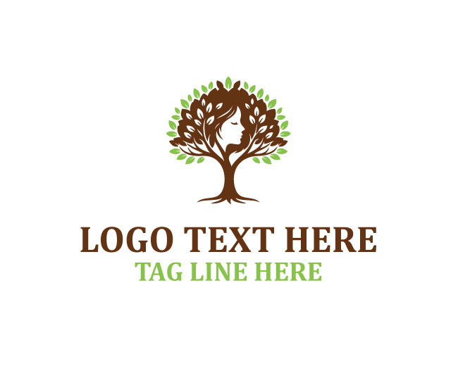 Nature Head Green Trunk Logo