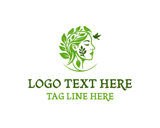  Nature Head Eco Spark Logo