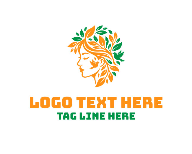  Nature Head Leaf Wisdom Logo