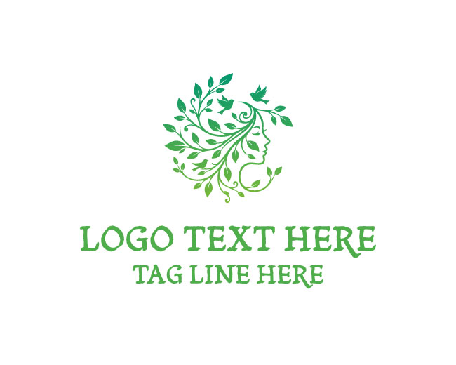 Nature Head Leaf Core Logo