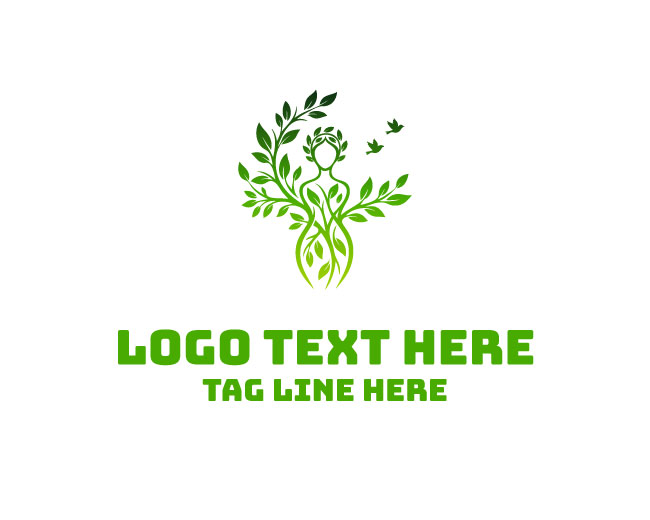 Nature Head Leaf Orbit Logo