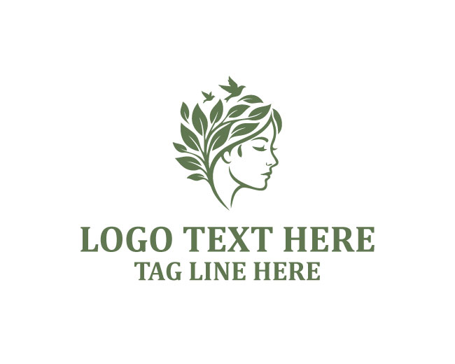 Nature Head Tree Essence Logo