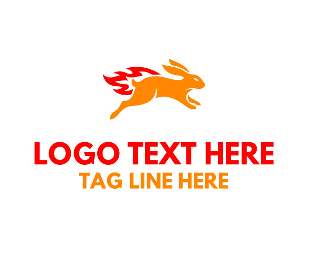  Fire Hop Rabbit Logo