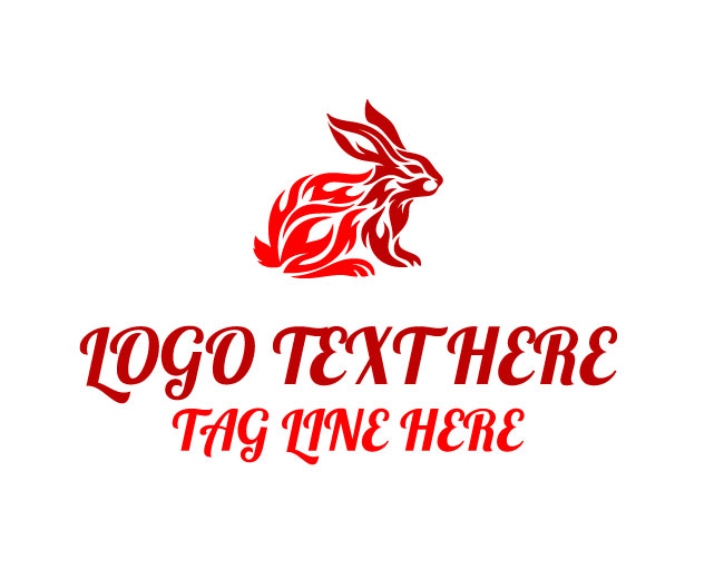  Flame Leap Rabbit Logo