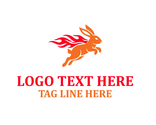 Rabbit Flame Orbit Logo