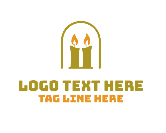 Candle Glowing Path Logo