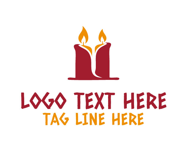 Candle Fire Wave Logo