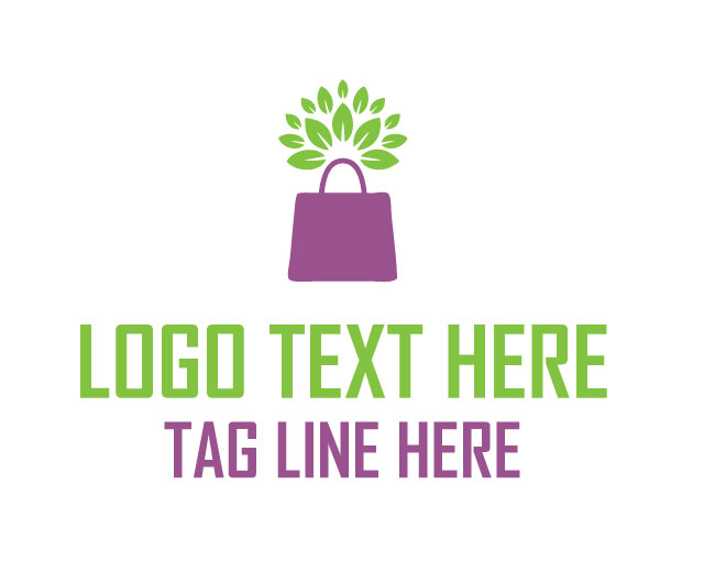 Shopping Bag Cart Wave Logo
