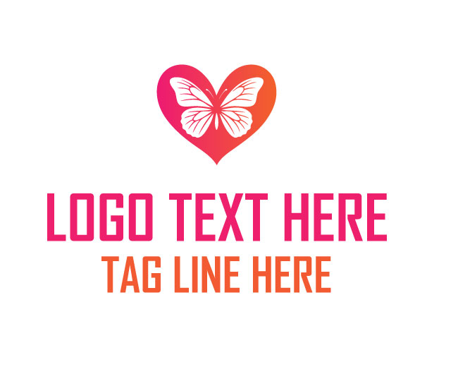 Butterfly in Heart Logo