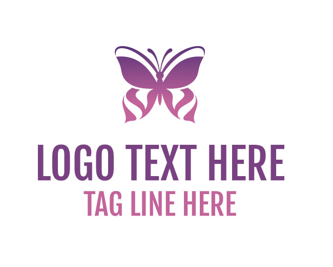 Elegant Butterfly Heart Logo