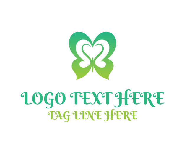 Butterfly Bloom Heart Logo