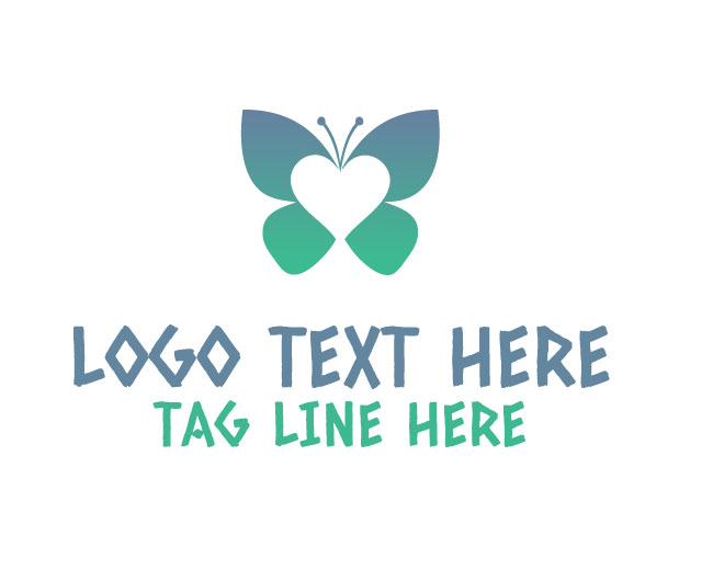 Butterfly Harmony Heart Logo