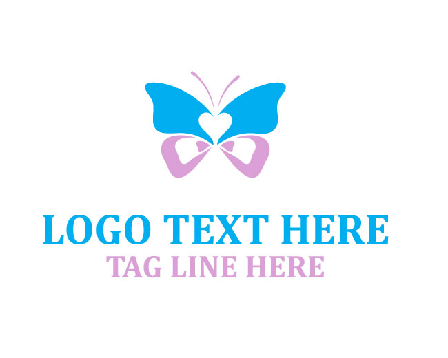 Butterfly Grace Heart Logo