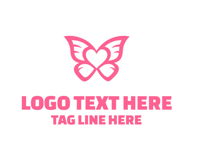 Beautiful Butterfly Heart Logo