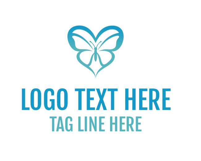 Angel Butterfly Heart Logo