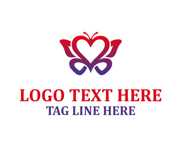 Enchanted Butterfly Heart Logo