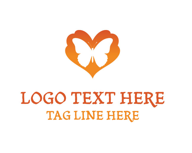 Butterfly Heart Charm Logo