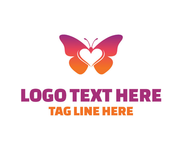 Butterfly Heart Jewel Logo