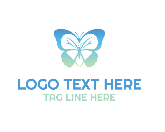 Butterfly Heart Glow Logo