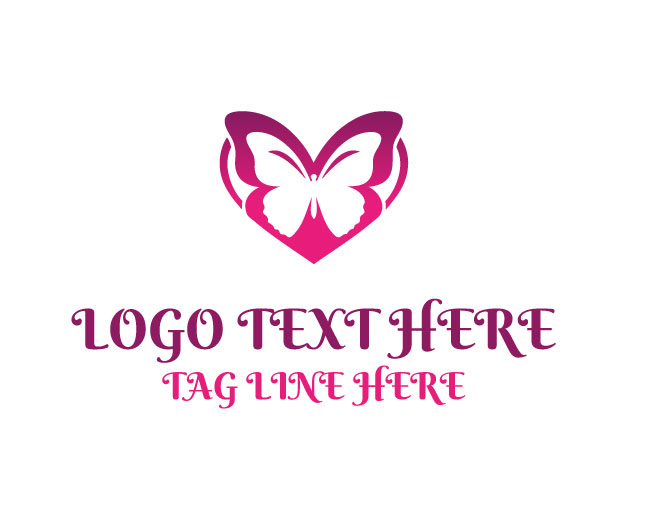 Butterfly Heart Harmony Logo
