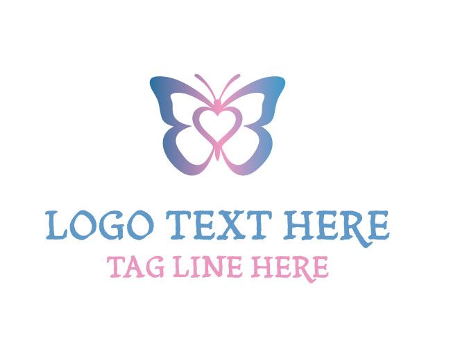  Butterfly Heart Angelic Logo