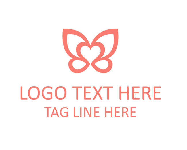  Butterfly Heart Embrace Logo