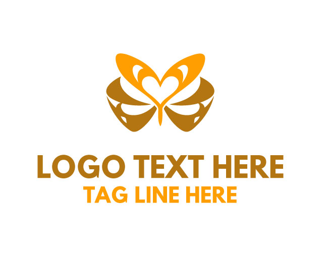 Butterfly Heart Sparkle Logo