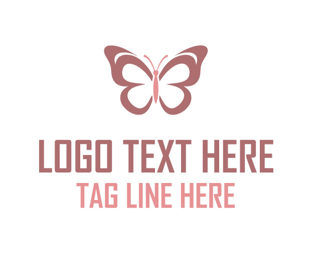  Butterfly Heart Blossom Logo