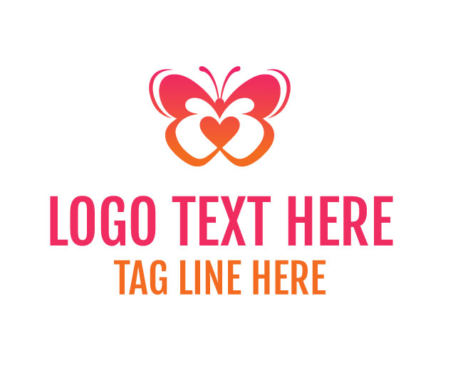 Butterfly Heart Garden Logo