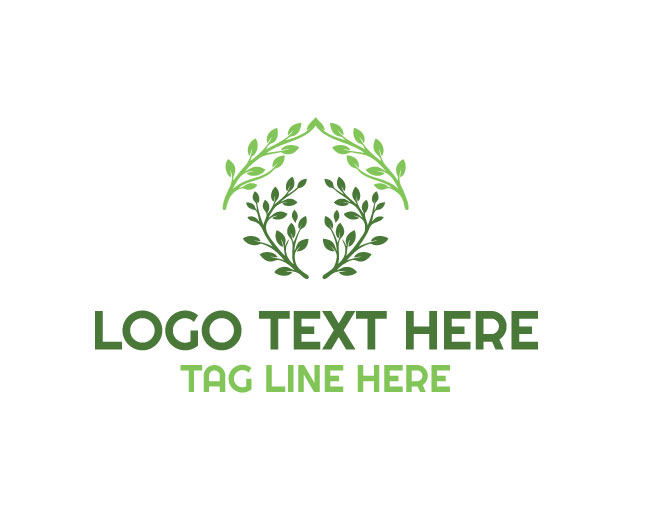  Nature Home Leaf House Logo