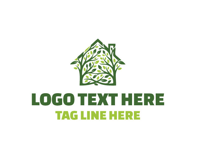 Nature Home Tree House Logo