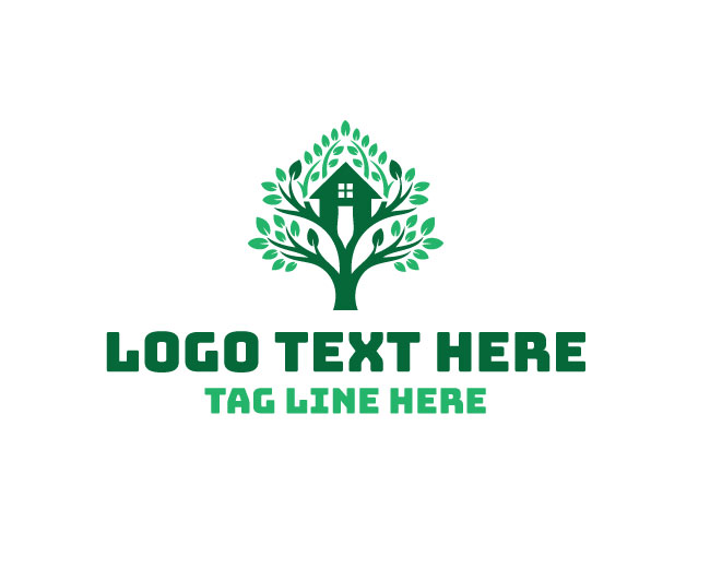 Nature Home Leaf Roof Logo