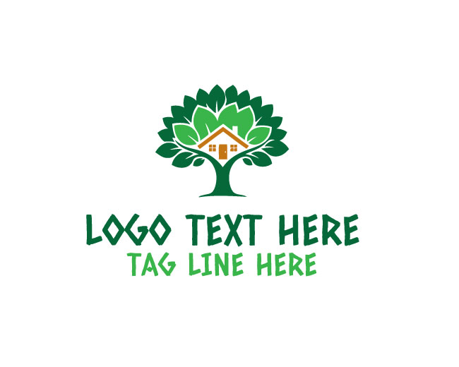 Nature Home Green Leaf Logo